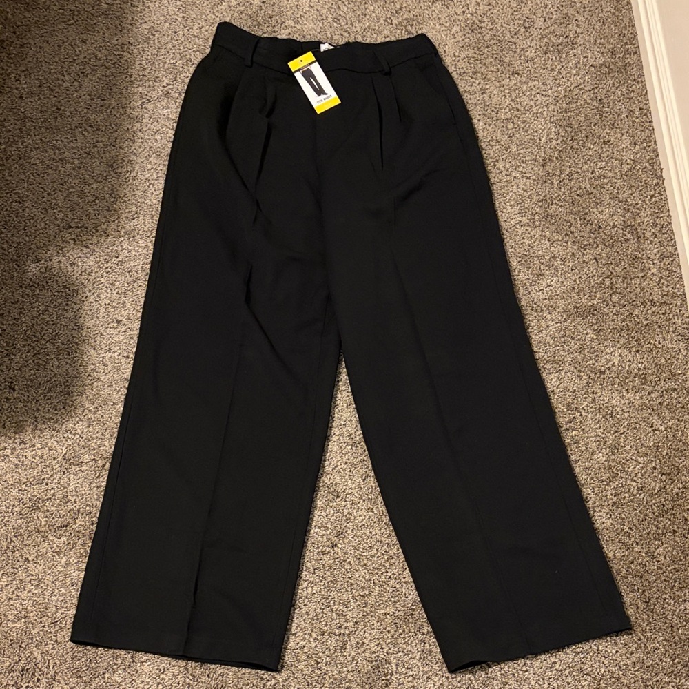 Steve Madden Black Wide-Leg Dress Pants